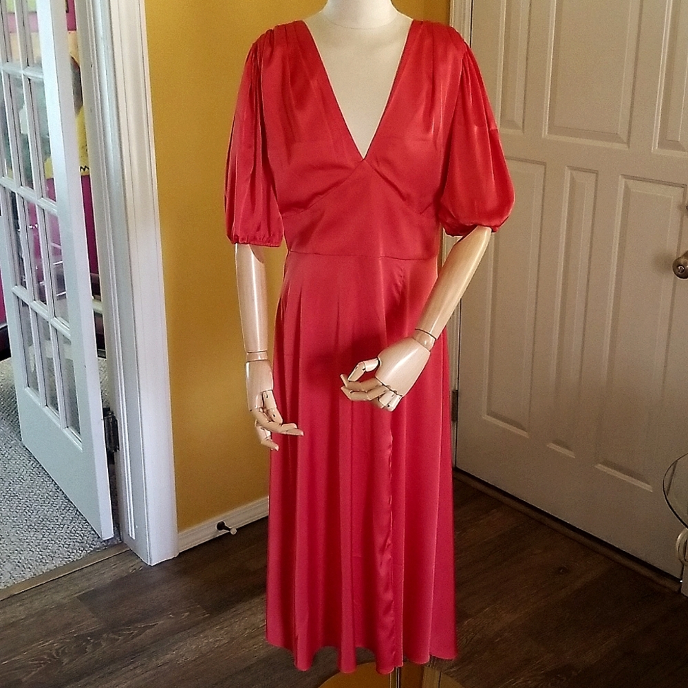Alexia Admor Nola Red Silk Dress
